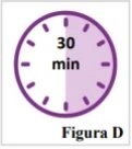 Purple clock icon with '30 min' written in the center and a shaded section indicating the passage of half