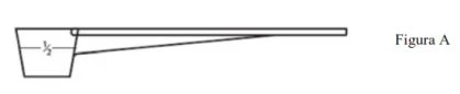 Black and white technical diagram labeled Figure A showing a lateral profile of a container with a long horizontal needle attached