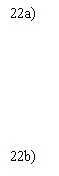 Black text on white background with '22a' at the top and '22b' at the bottom