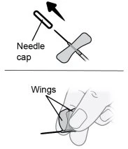 Diagram showing how to remove the cap from the