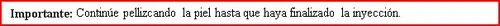 Black text on a white background enclosed in a rectangle with a red border stating 'Important' in bold followed by a warning in Spanish