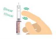 A hand touches with the