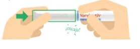 Two hands inserting a white cylindrical device into another component with a green arrow and the text ¡encaja!