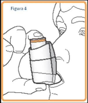 Black and white drawing of a person holding a vial with both hands near the face for