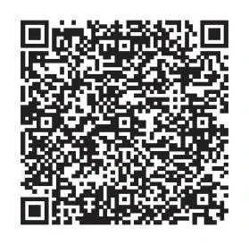 Квадратный QR-код, состоящий из узора черных пикселей на белом фоне с тремя большими квадратами, расположенными по углам