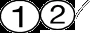 Two black circles with a