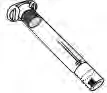 Black and white technical drawing of a cylindrical glass vial with a rubber stopper and a slanted metal upper rim