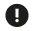 Warning symbol consisting of a white exclamation mark inside