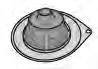 Disk-shaped medical device with a raised central element and a small lateral hole for
