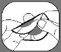 Two hands gently opening a container or protective wrapper to remove the medication contents