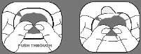 Two diagrams show hands applying firm pressure on a circular medical device to activate the injection mechanism through compression