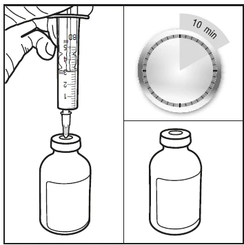 Technical drawing showing a hand inserting the