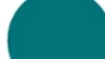 Uniform solid aqua green circle on a white background