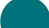 Solid aqua green circle on a white background