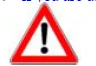 Warning sign with red border and white triangle containing a black exclamation mark at the center
