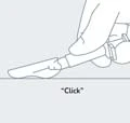A hand holding a medical device for the