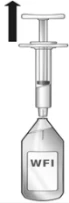 Illustration of a syringe with the plunger withdrawn outward