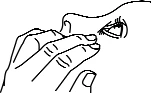Dibujo en blanco y negro de una mano presionando suavemente con el
