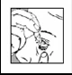 Black and white technical drawing showing a hand holding a medical device near the area of the