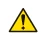 Warning symbol composed of a yellow triangle with black border and a black exclamation mark at the center
