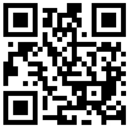 Codice QR quadrato composto da pixel neri su sfondo bianco con tre grandi quadrati di posizionamento agli angoli