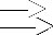 Two horizontal black arrows pointing to the right with dashed arrowhead ends