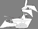 A hand holds a spoon stirring white powder in a