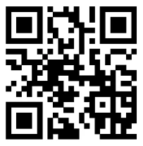 Codice QR quadrato composto da piccoli moduli neri su sfondo bianco con tre grandi quadrati di posizionamento agli angoli