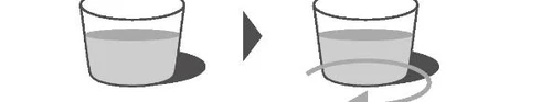 Diagram showing two glasses of