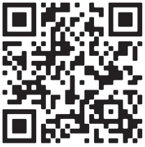 Чёрно-белый квадратный QR-код, состоящий из мелких геометрических модулей и трёх крупных квадратов позиционирования по углам