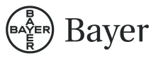 Logo aziendale Bayer composto da un cerchio con la scritta Bayer disposta verticalmente e orizzontalmente accanto al nome Bayer in caratteri serif