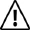 Warning symbol composed of a black exclamation mark at the