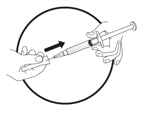 Two hands inserting the