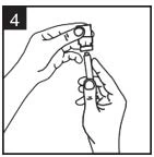 Two hands handling a cylindrical medical device for use