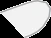 Stylized drawing of an irregular light gray shape with black outline on black background