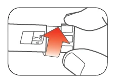 A hand moving to the left