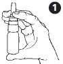 Una mano sostiene verticalmente un dispositivo médico cilíndrico con los dedos rodeando el cuerpo del