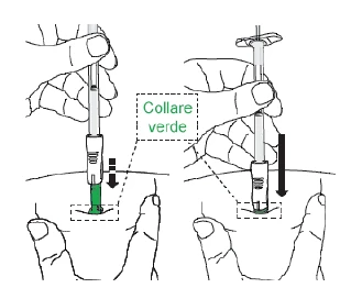Two hands holding a syringe for injection