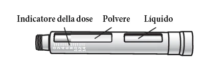 Diagram of a syringe with labels indicating the
