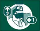 Diagram with arrow pointing toward the