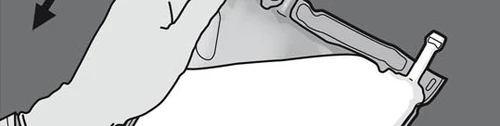 Schematic drawing showing a hand gripping a medical device for