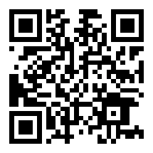 Square QR code consisting of a pattern of small black squares on a white background with three large positioning squares at the corners
