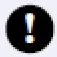 Symbol of a white exclamation mark inside a triangle