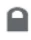 Stylized icon of a gray lock with arched top and a white rectangular slit in the center