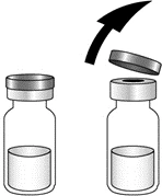 Illustration of two glass vials with liquid inside