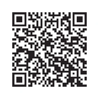 Square QR code composed of a pattern of black pixels on white background with three large positioning squares at the corners