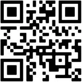 Квадратный QR-код, состоящий из маленьких чёрных модулей на белом фоне с тремя большими квадратами для позиционирования по углам