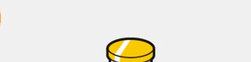 Illustrazione stilizzata di un flaconcino cilindrico con tappo giallo e una striscia bianca verticale su sfondo bianco