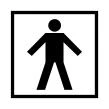 Black icon of a stylized human figure with arms and legs spread enclosed within a circle