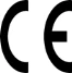 European conformity CE symbol in large black characters on white background